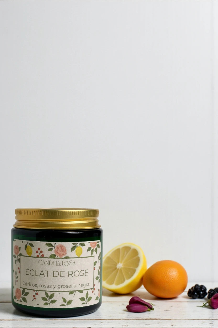 Pack 2 velas aromáticas florales con mecha de madera