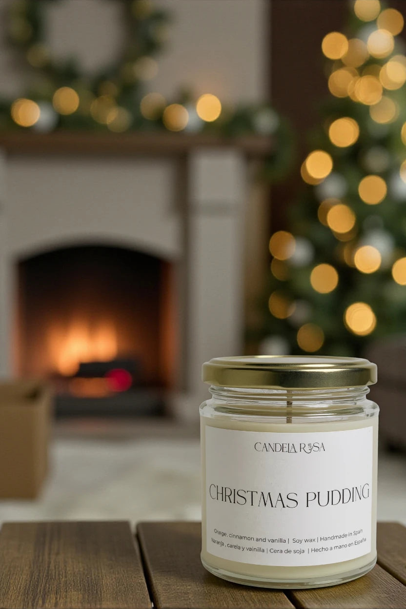 Christmas Pudding: vela aromática pudding de Navidad