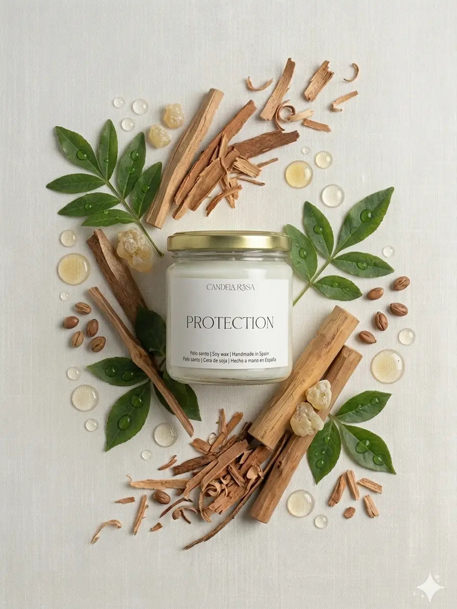 Vela aromática artesanal palo santo | Protection