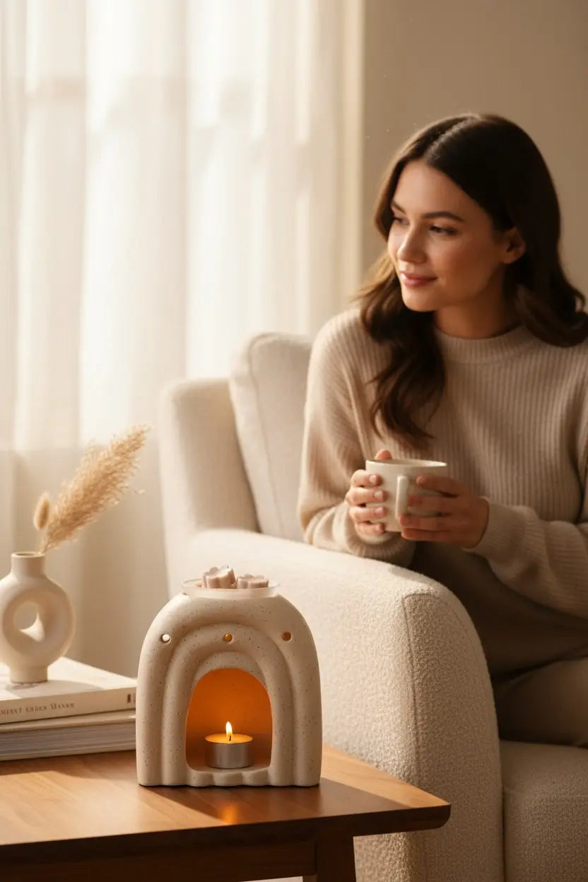 Rainbow : quemador de cera arco iris minimalista