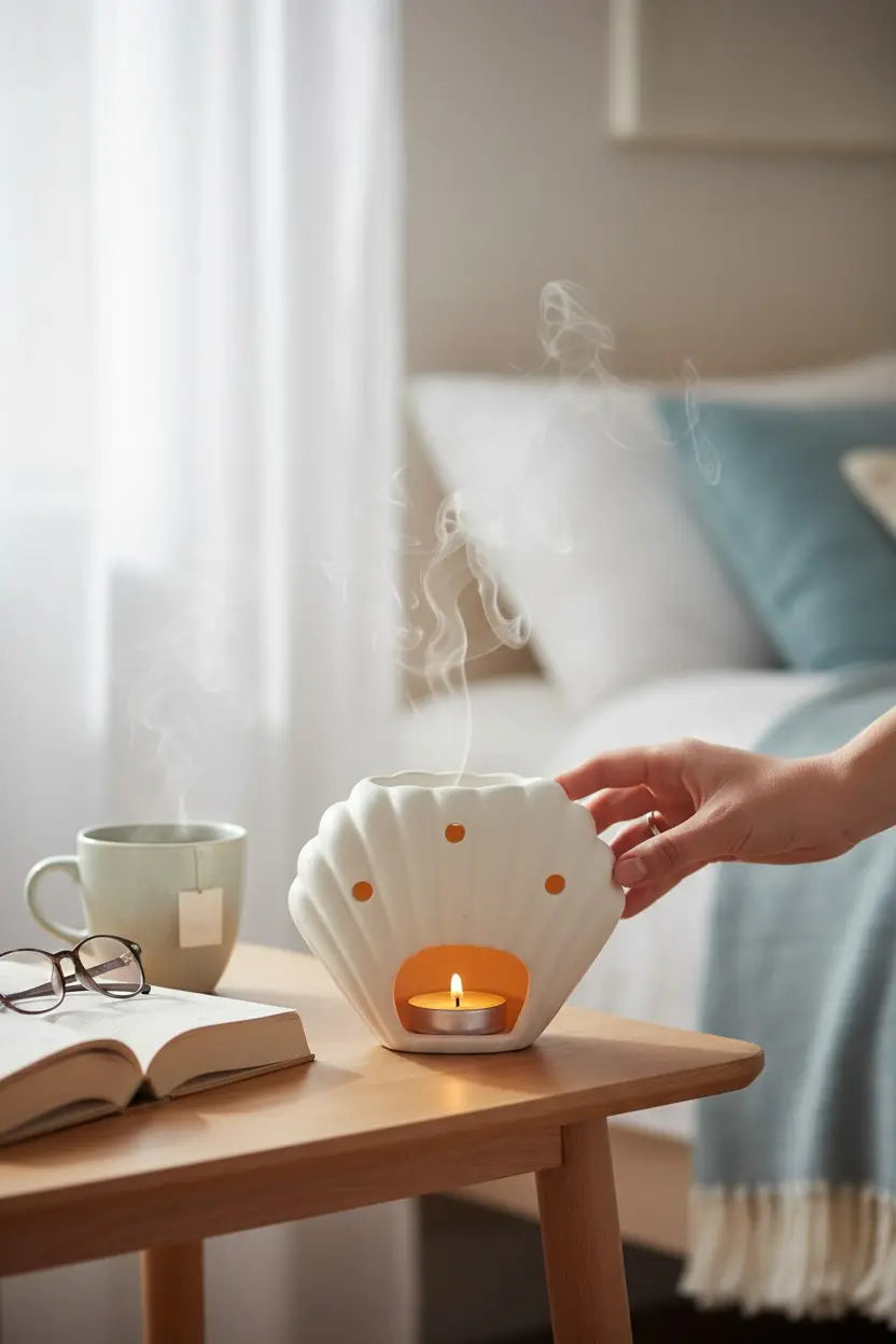 Sheasell: quemador de cera concha minimalista