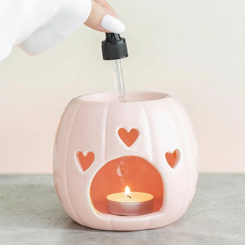 Pink pumpkin: quemador de cera calabaza rosada