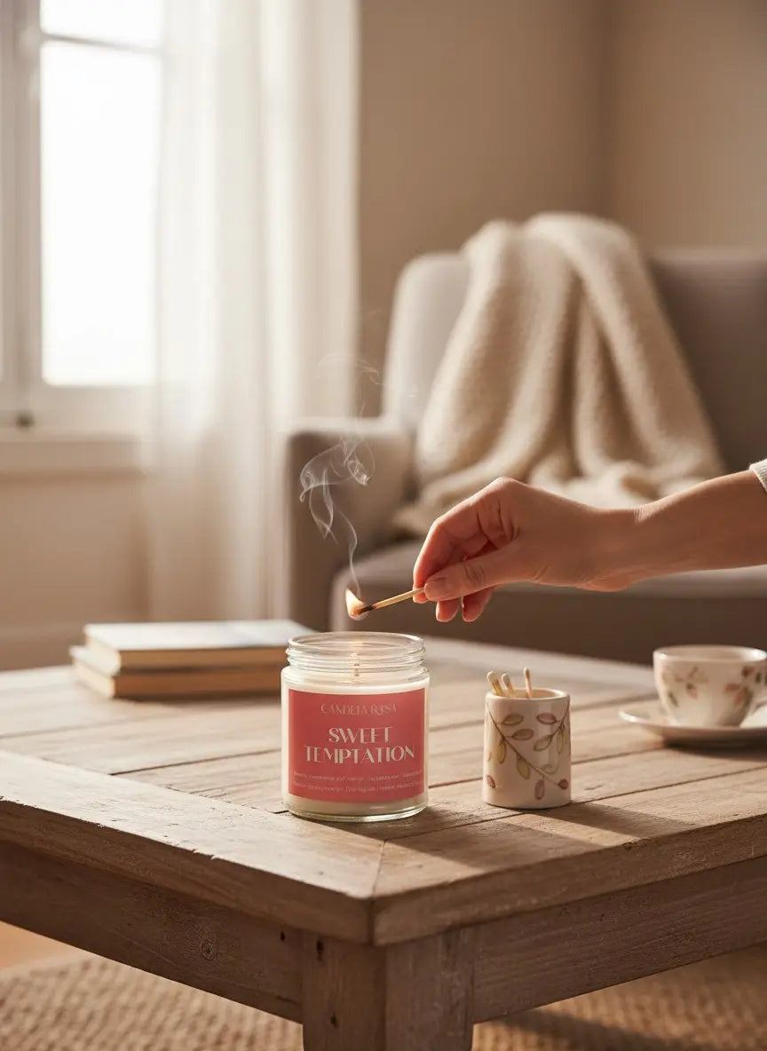 Vela aromática plátano, fresa y mango - Sweet Temptation