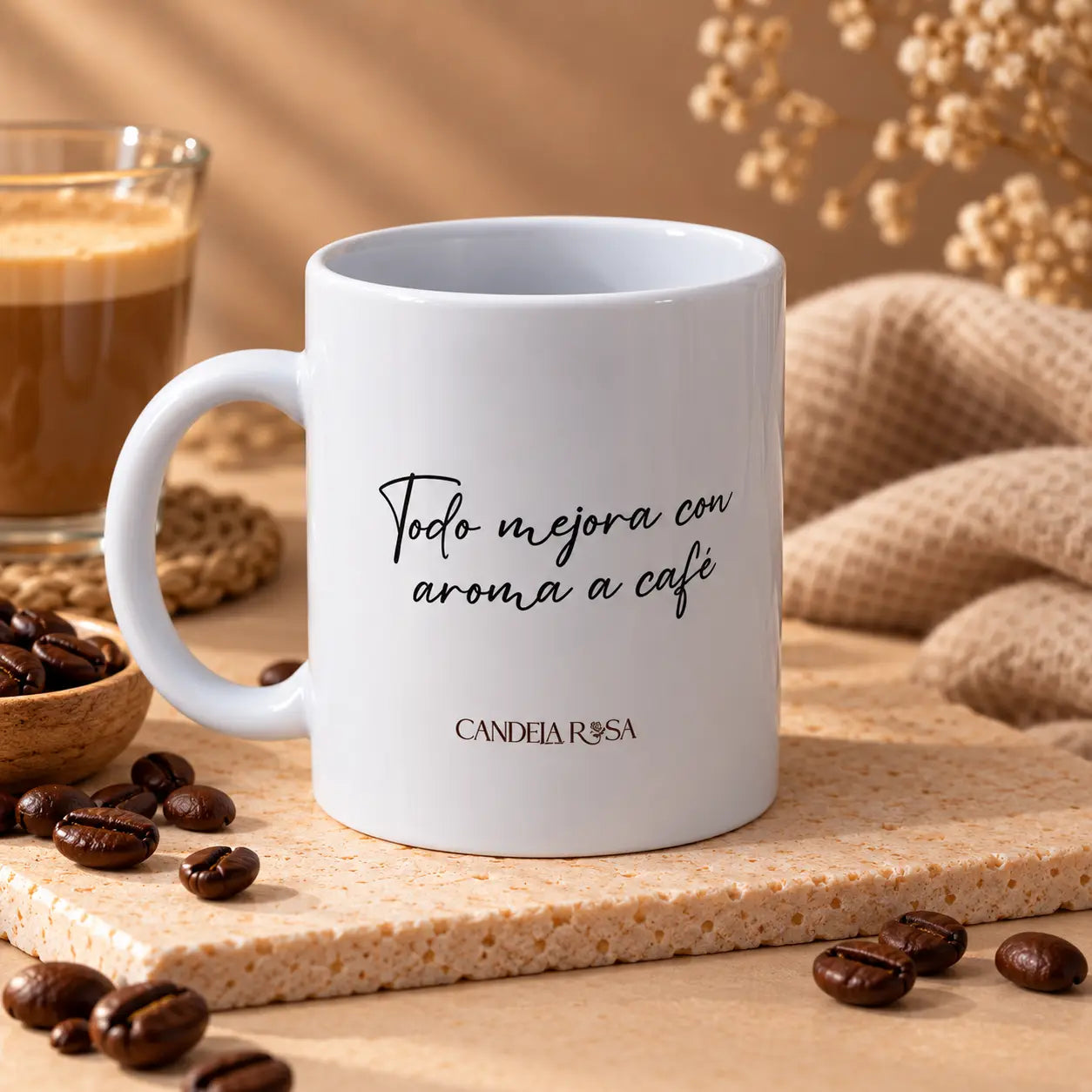Vela aromática artesanal café y chocolate | Espresso Chocolat Candela Rosa