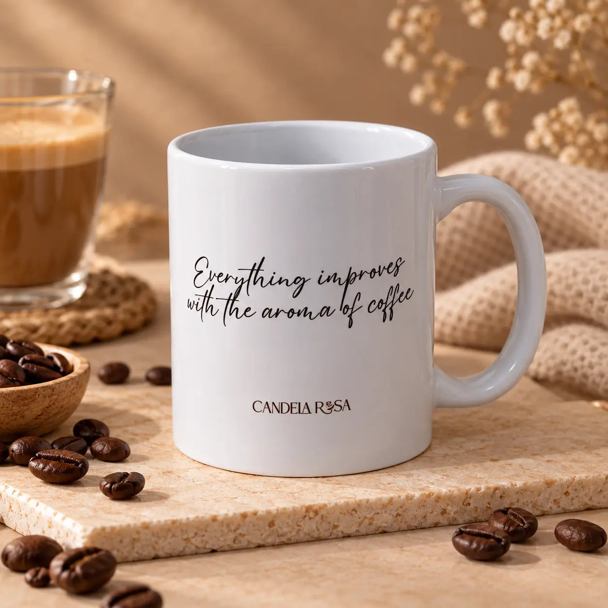 Vela aromática artesanal café y chocolate | Espresso Chocolat Candela Rosa