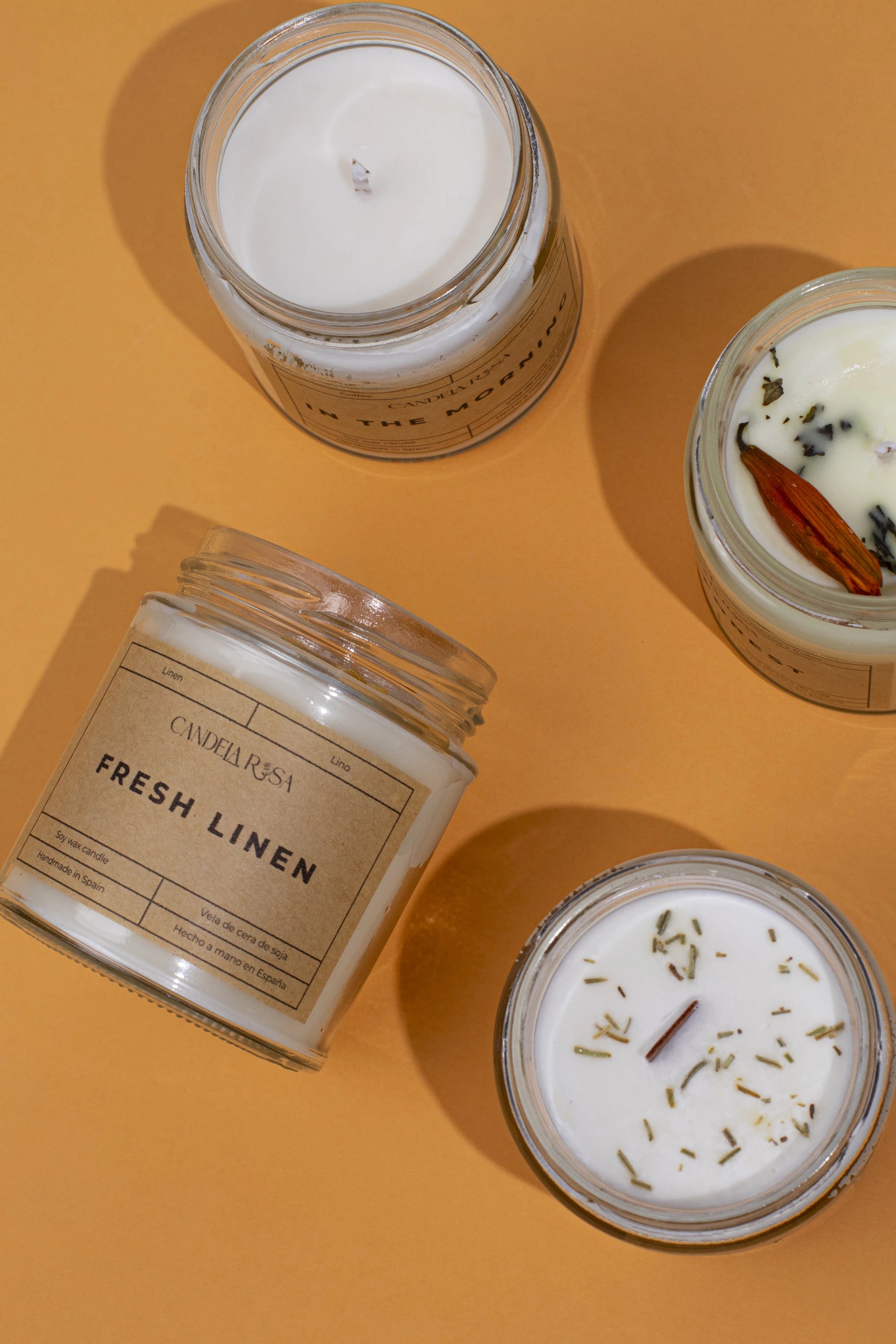 vela aroma a ropa limpia vela aromática de lujo velas de cera vegetal  velas de cera de soja y cera de coco tarro vidrio candela rosa velas de lujo velas aromáticas lujosas luxury artisan candle soy wax velas veganas velas perfumadas tienda de velas vela que huele bien españa velas rústicas velas kraft