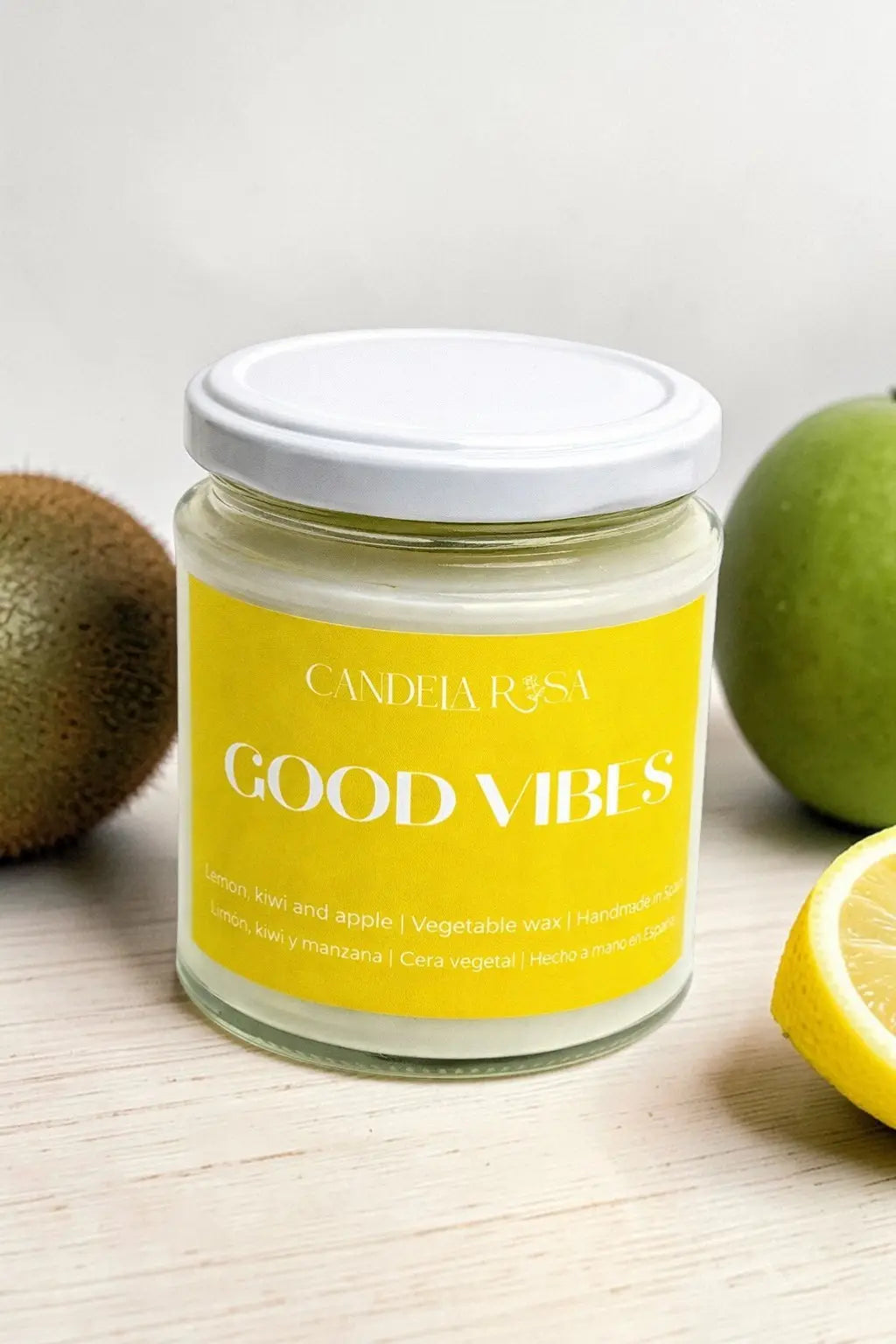 Vela aromática Vela limón, kiwi y manzana - Good Vibes