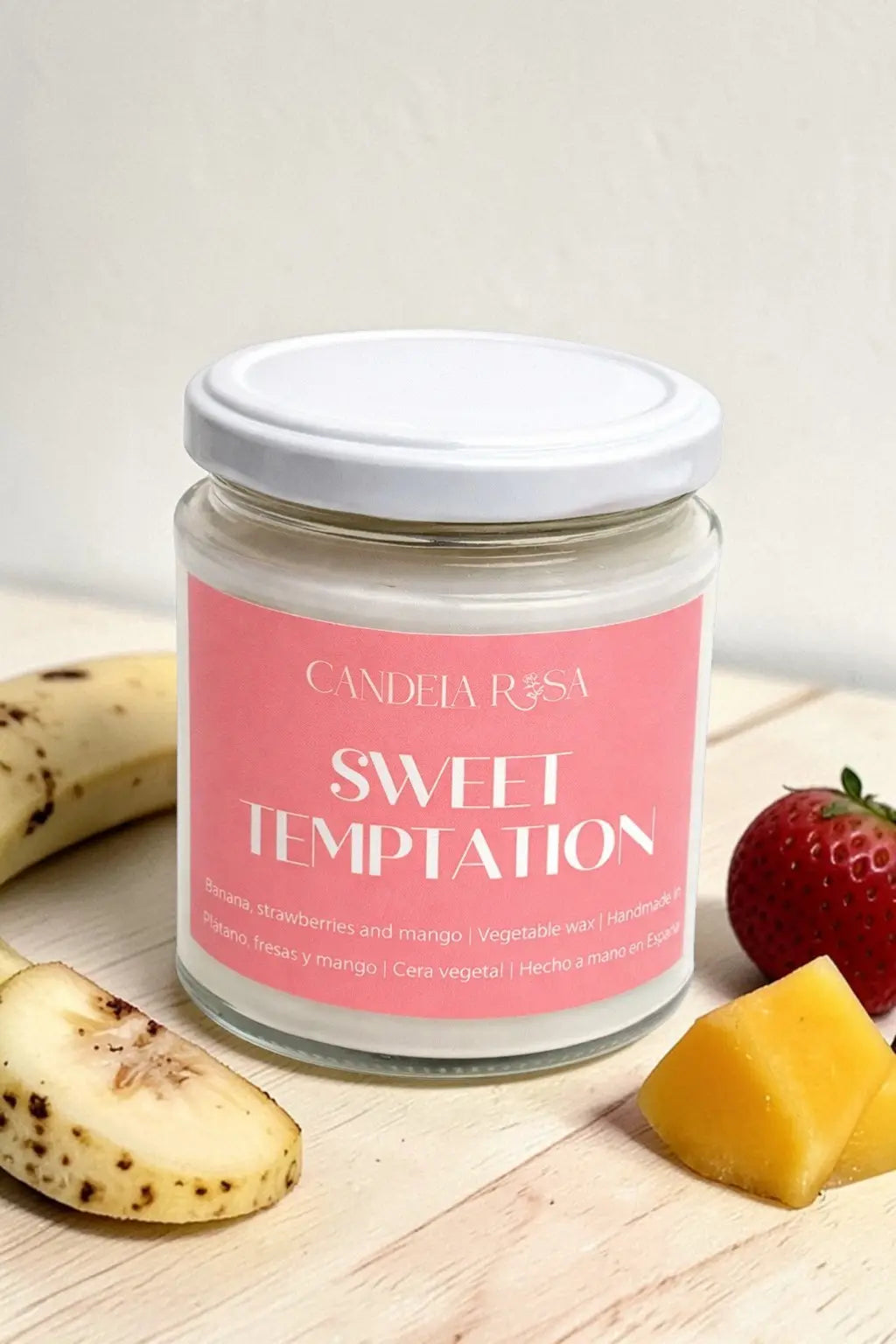 Vela aromática plátano, fresa y mango - Sweet Temptation