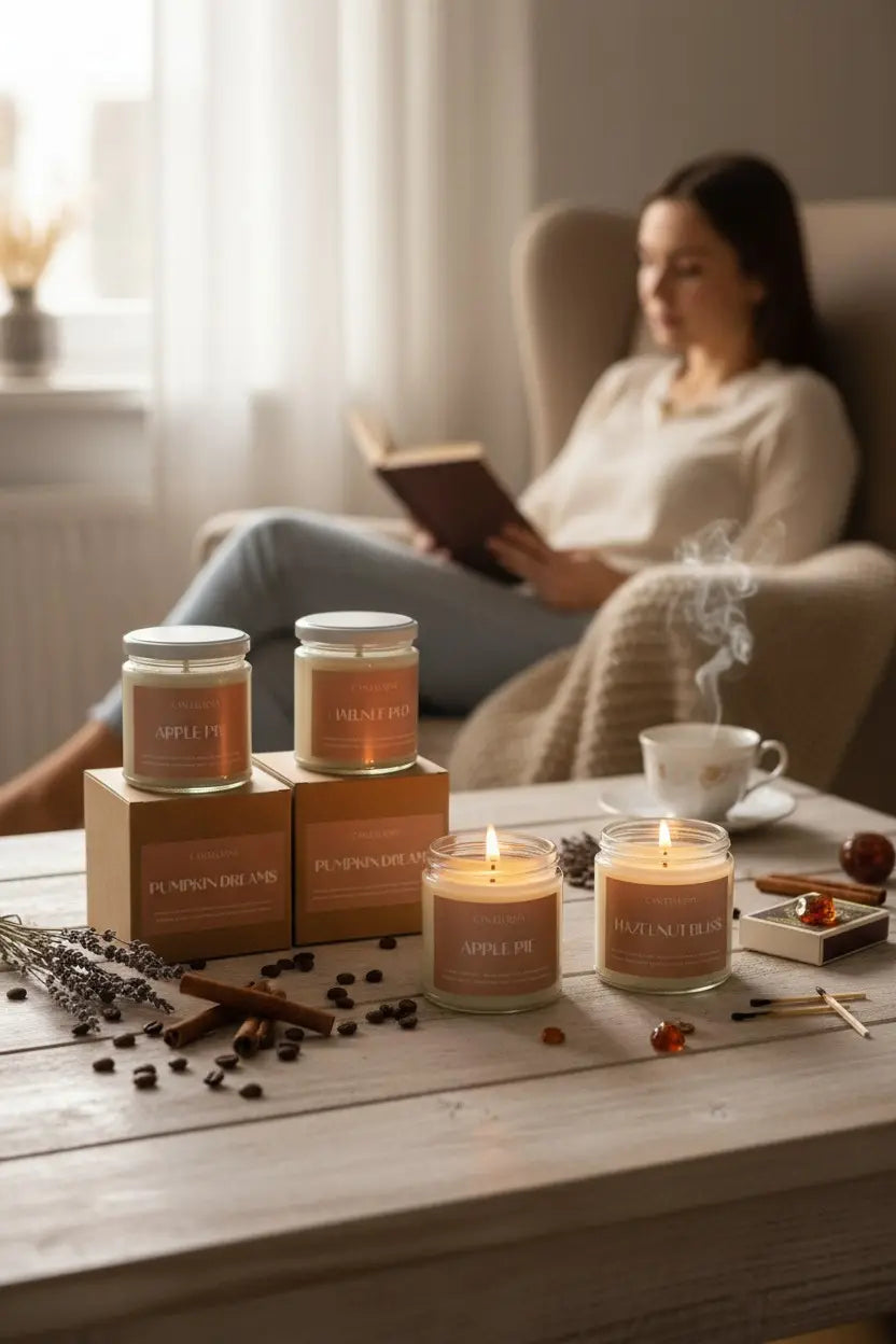 Autumn Vibes: pack 4 velas aromáticas de otoño