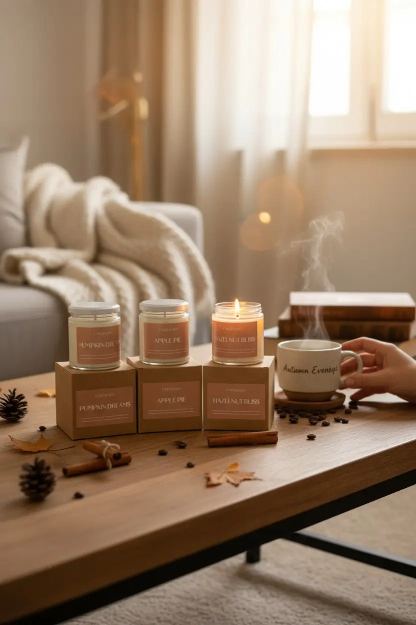 Autumn Vibes: pack 4 velas aromáticas de otoño